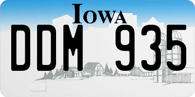 IA license plate DDM935