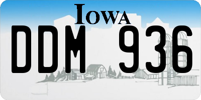 IA license plate DDM936