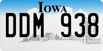 IA license plate DDM938