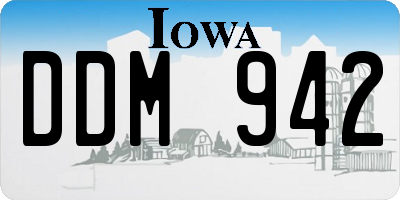 IA license plate DDM942