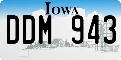 IA license plate DDM943