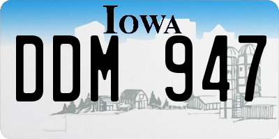 IA license plate DDM947
