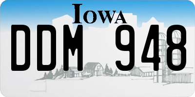 IA license plate DDM948