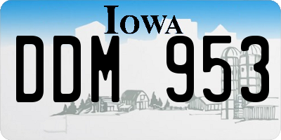 IA license plate DDM953