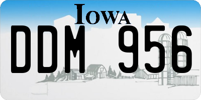 IA license plate DDM956