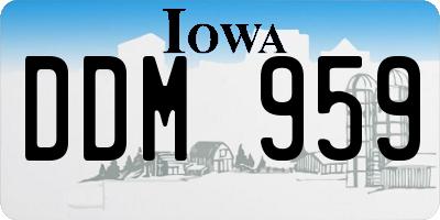 IA license plate DDM959