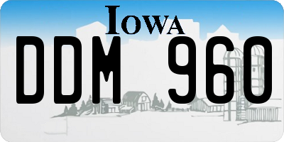 IA license plate DDM960