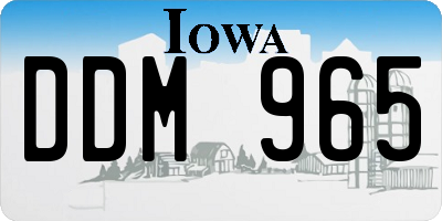 IA license plate DDM965