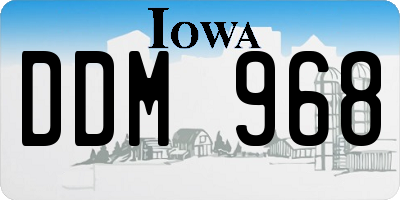 IA license plate DDM968