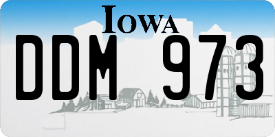 IA license plate DDM973