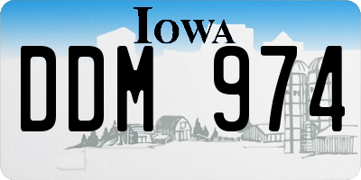 IA license plate DDM974