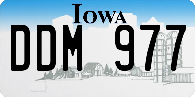 IA license plate DDM977