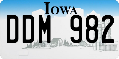 IA license plate DDM982