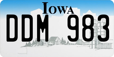 IA license plate DDM983