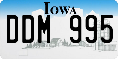 IA license plate DDM995