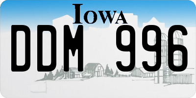 IA license plate DDM996