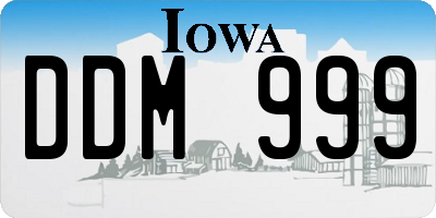 IA license plate DDM999