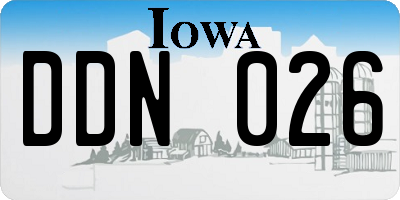 IA license plate DDN026