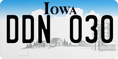 IA license plate DDN030