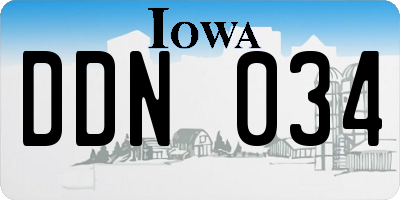 IA license plate DDN034