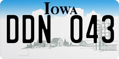 IA license plate DDN043