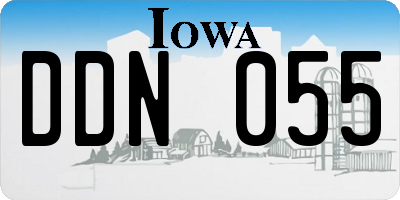 IA license plate DDN055