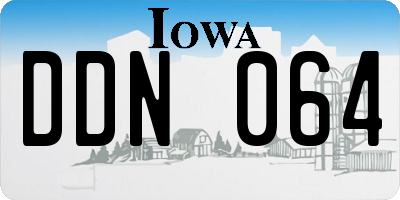 IA license plate DDN064