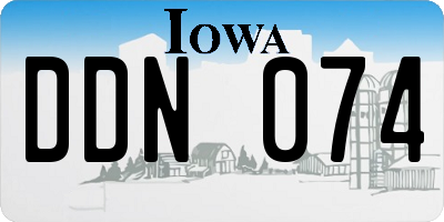 IA license plate DDN074