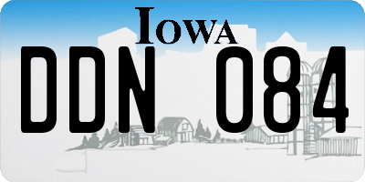 IA license plate DDN084