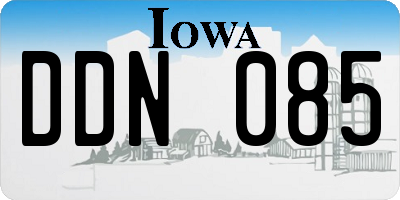 IA license plate DDN085