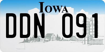 IA license plate DDN091