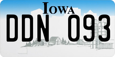 IA license plate DDN093