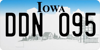 IA license plate DDN095