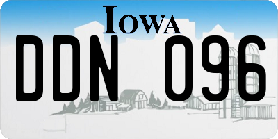 IA license plate DDN096