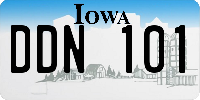 IA license plate DDN101