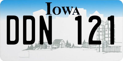 IA license plate DDN121