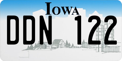 IA license plate DDN122