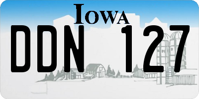 IA license plate DDN127