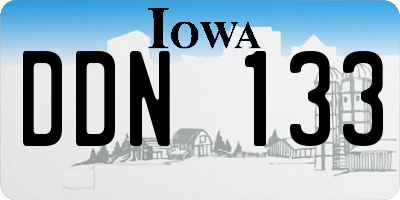 IA license plate DDN133