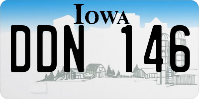IA license plate DDN146