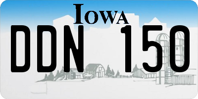 IA license plate DDN150