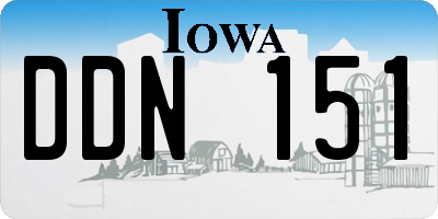IA license plate DDN151