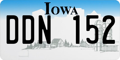 IA license plate DDN152