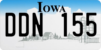IA license plate DDN155