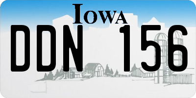 IA license plate DDN156