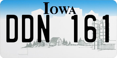 IA license plate DDN161