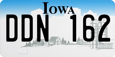 IA license plate DDN162