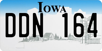 IA license plate DDN164
