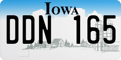 IA license plate DDN165