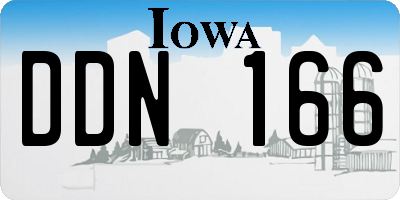 IA license plate DDN166